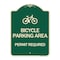 Signmission Bicycle Parking Area Permit Required W/ Graphic Heavy-Gauge Aluminum Sign, 24" x 18", G-1824-24324 A-DES-G-1824-24324 - alternate 1